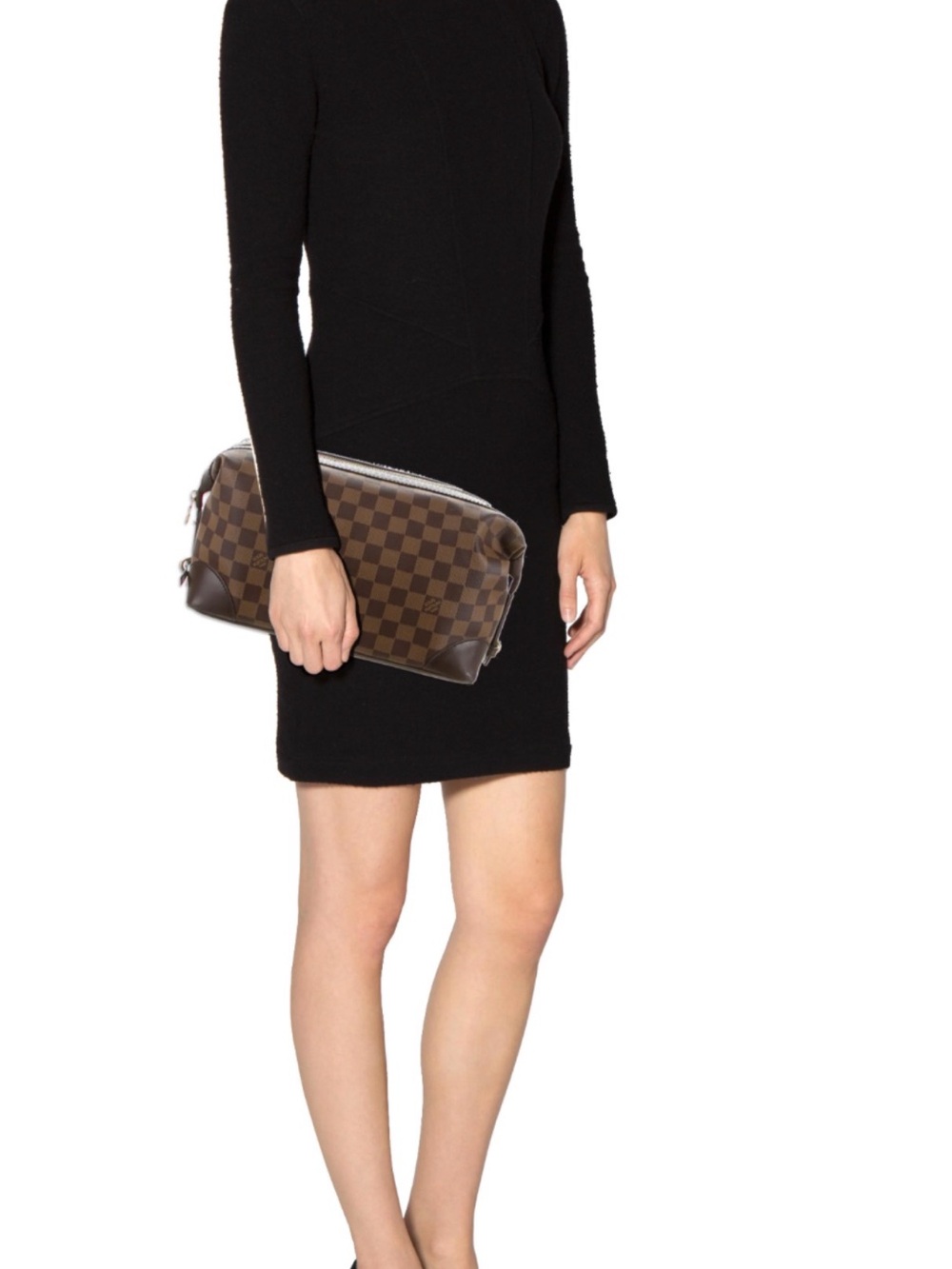 Louis Vuitton vaslav toiletry bag pouch in damier ebene